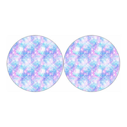 Galaxy Mermaid Scales Pattern Print Car Coasters