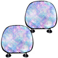 Galaxy Mermaid Scales Pattern Print Car Headrest Covers