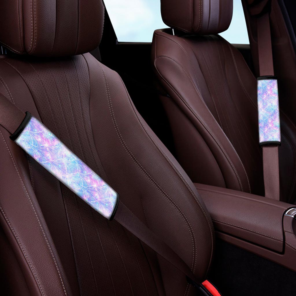 Galaxy Mermaid Scales Pattern Print Car Seat Belt Covers