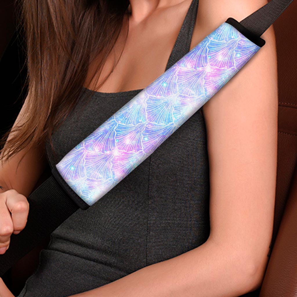 Galaxy Mermaid Scales Pattern Print Car Seat Belt Covers