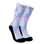 Galaxy Mermaid Scales Pattern Print Crew Socks