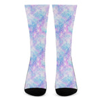 Galaxy Mermaid Scales Pattern Print Crew Socks