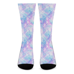 Galaxy Mermaid Scales Pattern Print Crew Socks