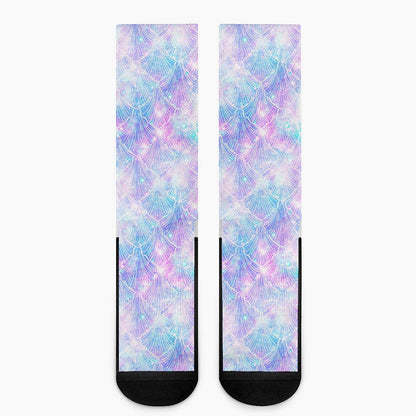 Galaxy Mermaid Scales Pattern Print Crew Socks