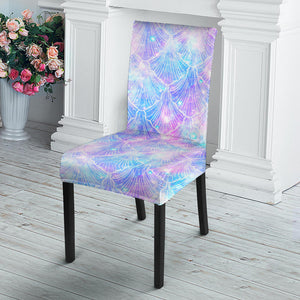 Galaxy Mermaid Scales Pattern Print Dining Chair Slipcover