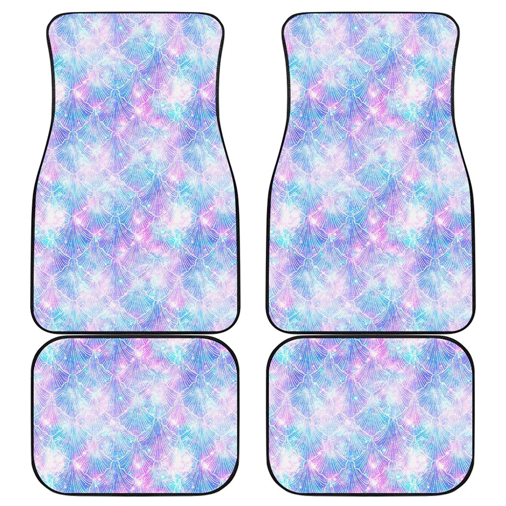 Galaxy Mermaid Scales Pattern Print Front and Back Car Floor Mats