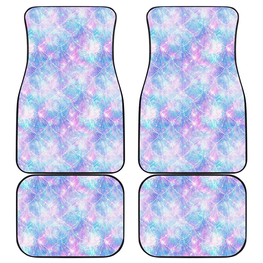 Galaxy Mermaid Scales Pattern Print Front and Back Car Floor Mats