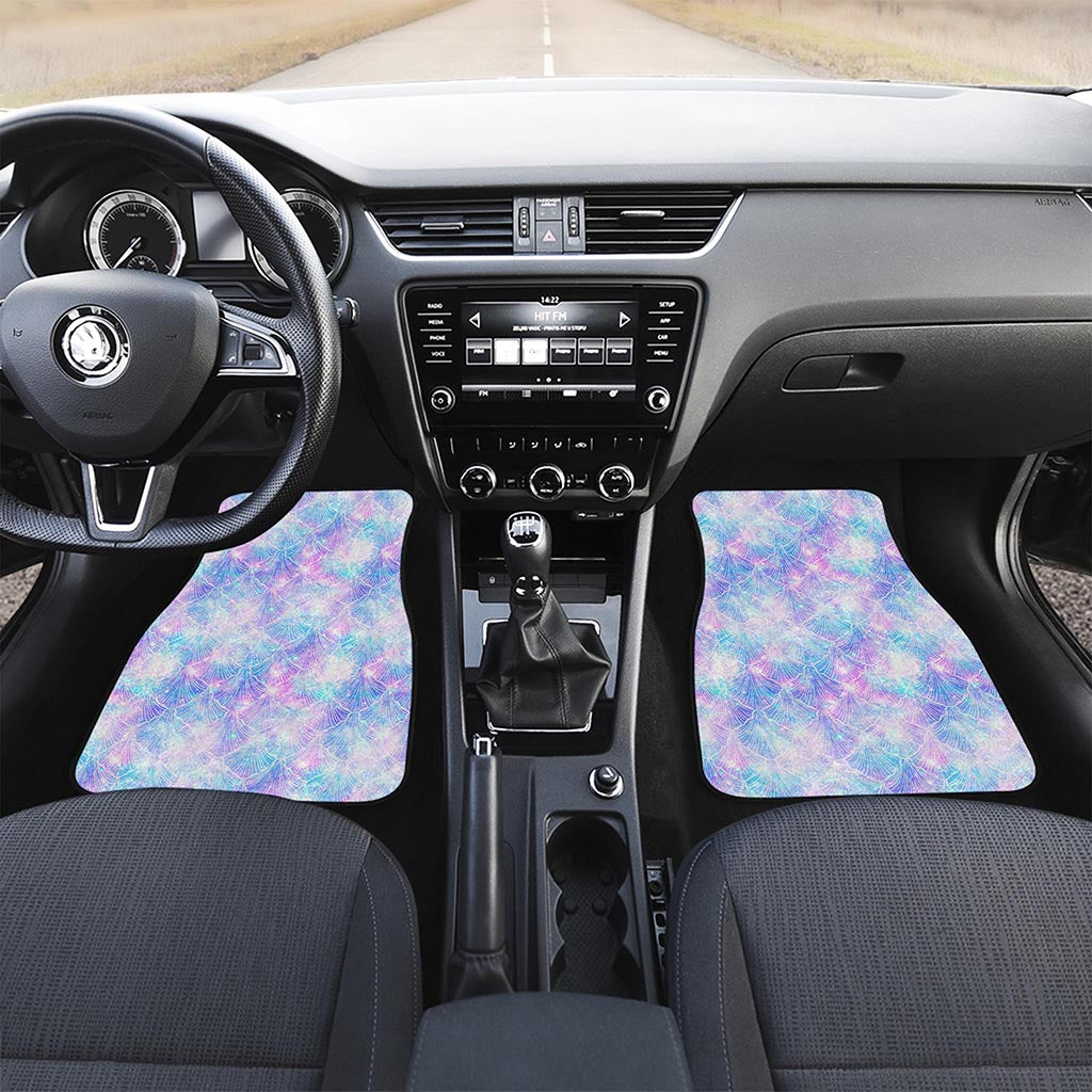 Galaxy Mermaid Scales Pattern Print Front and Back Car Floor Mats