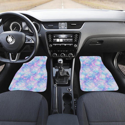 Galaxy Mermaid Scales Pattern Print Front and Back Car Floor Mats