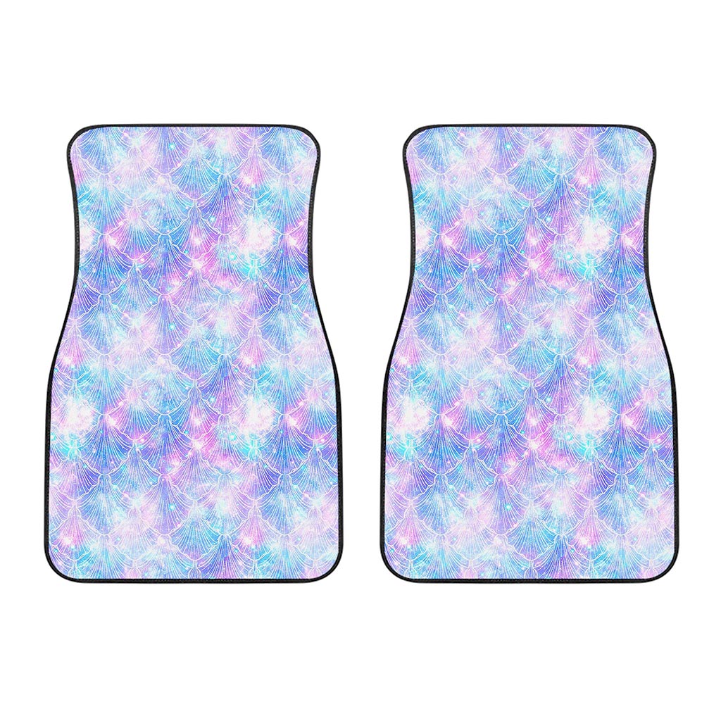Galaxy Mermaid Scales Pattern Print Front Car Floor Mats