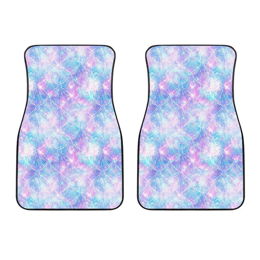 Galaxy Mermaid Scales Pattern Print Front Car Floor Mats