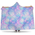 Galaxy Mermaid Scales Pattern Print Hooded Blanket