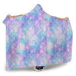 Galaxy Mermaid Scales Pattern Print Hooded Blanket