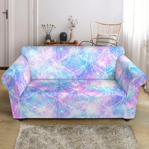 Galaxy Mermaid Scales Pattern Print Loveseat Slipcover