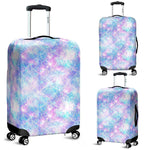 Galaxy Mermaid Scales Pattern Print Luggage Cover GearFrost