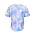 Galaxy Mermaid Scales Pattern Print Men's Baseball Jersey