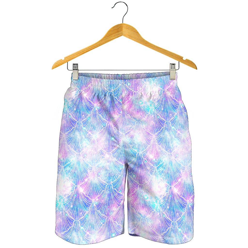 Galaxy Mermaid Scales Pattern Print Men's Shorts