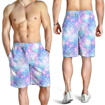 Galaxy Mermaid Scales Pattern Print Men's Shorts