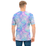Galaxy Mermaid Scales Pattern Print Men's T-Shirt
