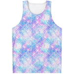 Galaxy Mermaid Scales Pattern Print Men's Tank Top