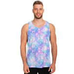 Galaxy Mermaid Scales Pattern Print Men's Tank Top