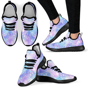 Galaxy Mermaid Scales Pattern Print Mesh Knit Shoes GearFrost