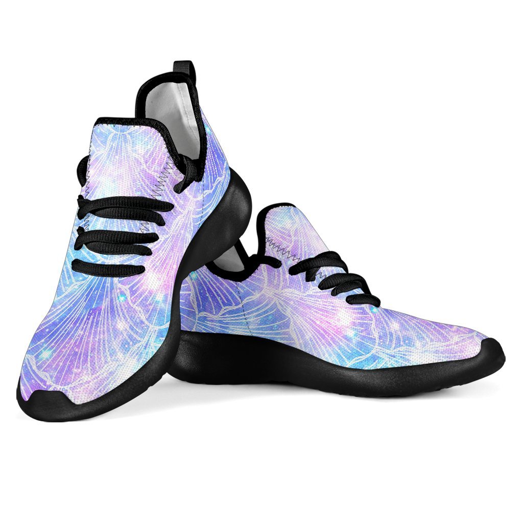 Galaxy Mermaid Scales Pattern Print Mesh Knit Shoes GearFrost