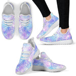 Galaxy Mermaid Scales Pattern Print Mesh Knit Shoes GearFrost