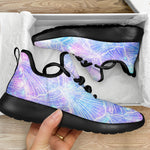 Galaxy Mermaid Scales Pattern Print Mesh Knit Shoes GearFrost