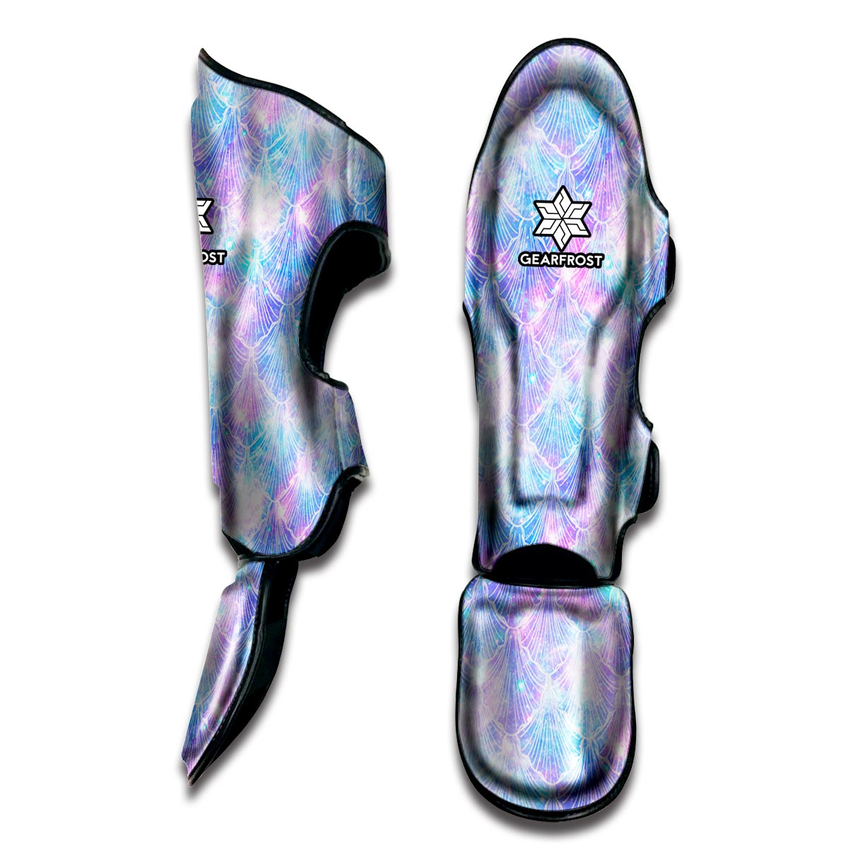 Galaxy Mermaid Scales Pattern Print Muay Thai Shin Guard