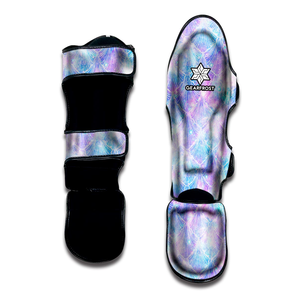 Galaxy Mermaid Scales Pattern Print Muay Thai Shin Guard