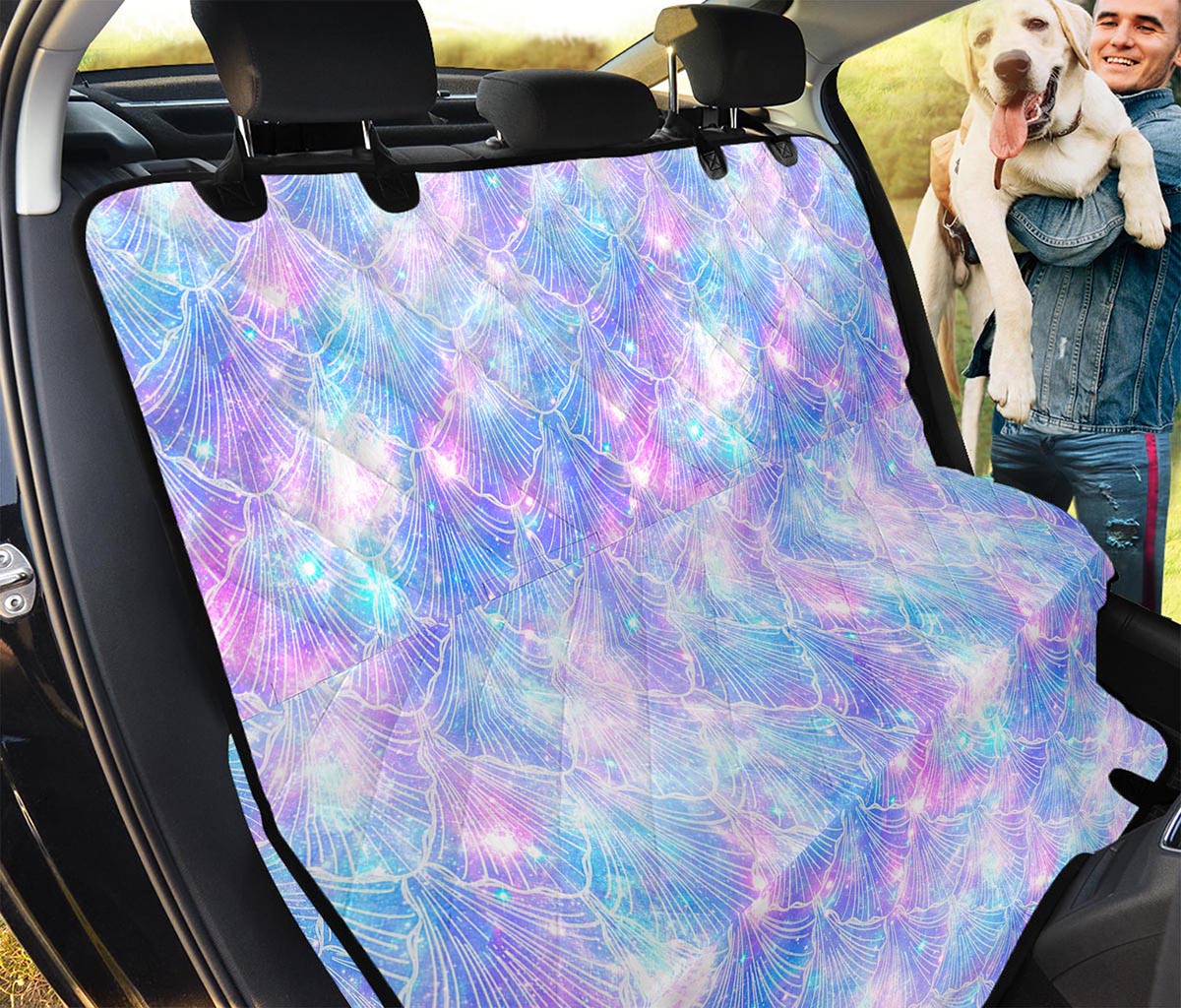 Galaxy Mermaid Scales Pattern Print Pet Car Back Seat Cover