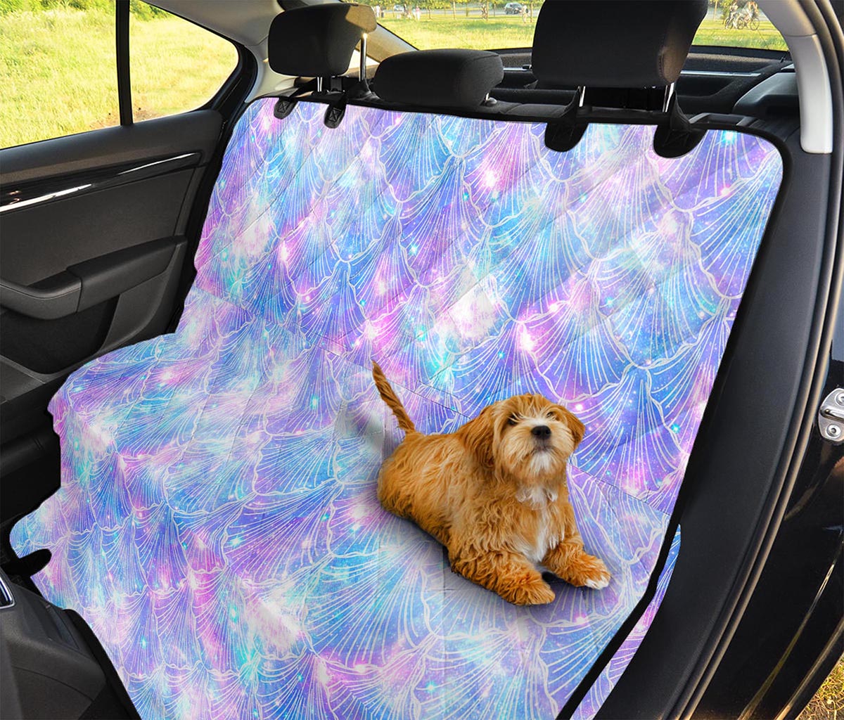 Galaxy Mermaid Scales Pattern Print Pet Car Back Seat Cover