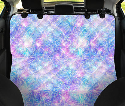 Galaxy Mermaid Scales Pattern Print Pet Car Back Seat Cover