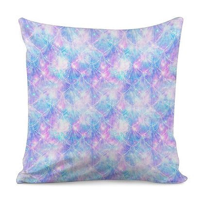 Galaxy Mermaid Scales Pattern Print Pillow Cover