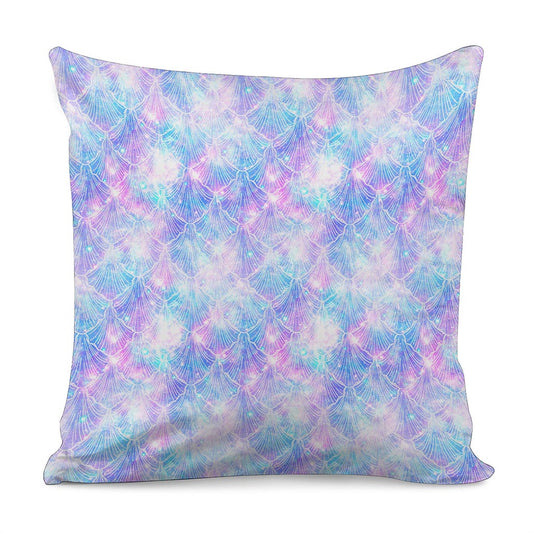 Galaxy Mermaid Scales Pattern Print Pillow Cover