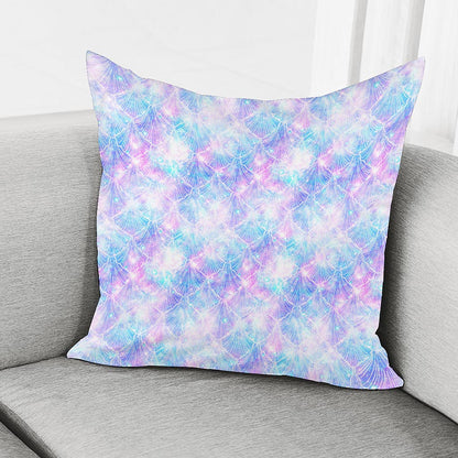 Galaxy Mermaid Scales Pattern Print Pillow Cover
