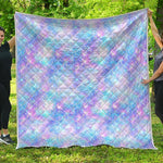 Galaxy Mermaid Scales Pattern Print Quilt