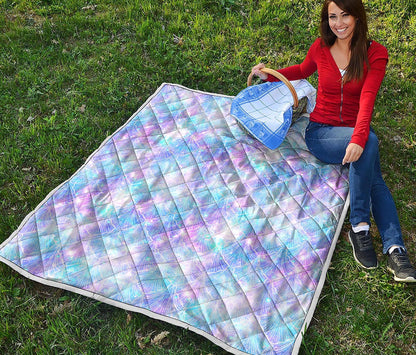 Galaxy Mermaid Scales Pattern Print Quilt