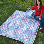 Galaxy Mermaid Scales Pattern Print Quilt