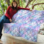Galaxy Mermaid Scales Pattern Print Quilt