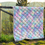 Galaxy Mermaid Scales Pattern Print Quilt