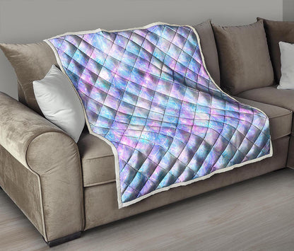 Galaxy Mermaid Scales Pattern Print Quilt