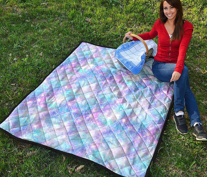 Galaxy Mermaid Scales Pattern Print Quilt