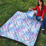 Galaxy Mermaid Scales Pattern Print Quilt