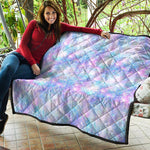 Galaxy Mermaid Scales Pattern Print Quilt