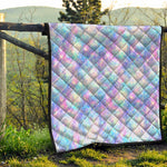 Galaxy Mermaid Scales Pattern Print Quilt