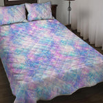 Galaxy Mermaid Scales Pattern Print Quilt Bed Set