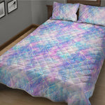 Galaxy Mermaid Scales Pattern Print Quilt Bed Set