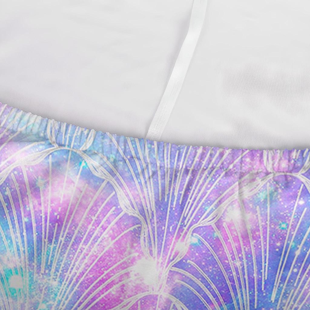 Galaxy Mermaid Scales Pattern Print Sofa Cover